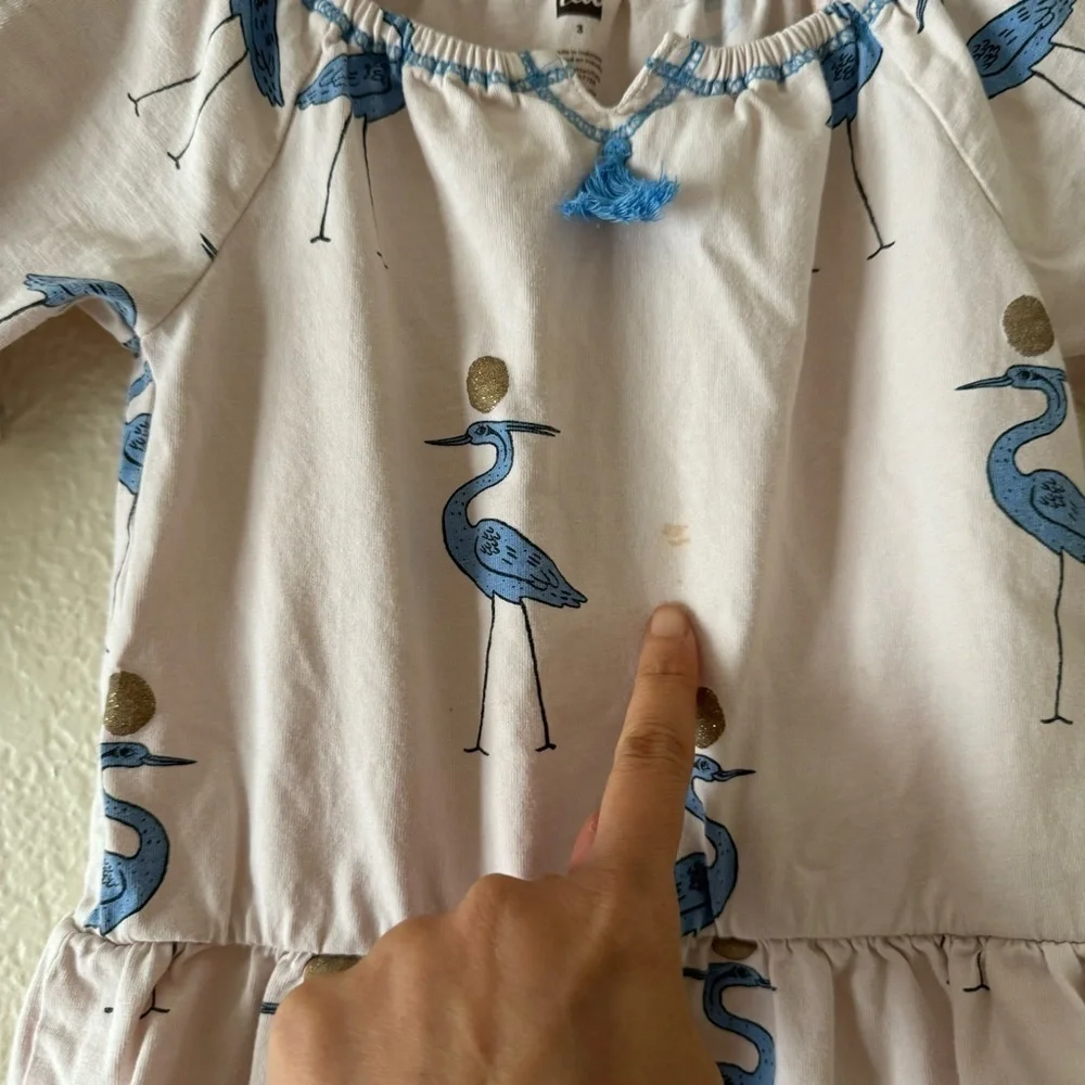 Tea collection blue heron tassel dress